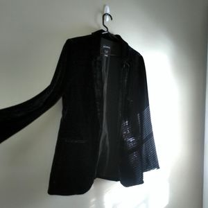 ASHRO Velvet Black Blazer Jacket